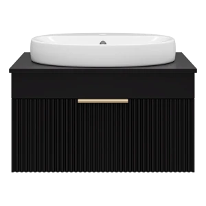 Тумба под раковину Brevita Enfida 70 подвесная (черная)