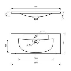 Раковина Misty EVVA 100