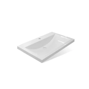 Тумба с раковиной Эстет Monaco Wood 80 1 ящик, белая/дуб рустикальный