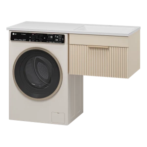 Тумба под раковину Brevita Enfida 60 под стиральную машину подвесная (бежевая)