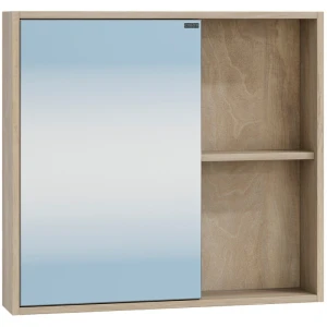 Зеркальный шкаф СанТа Прима 70 дуб светлый