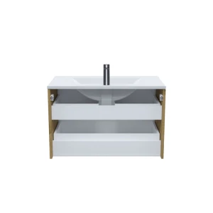 Тумба с раковиной IDDIS Bild 80 подвесная, дуб светлый BIL80V0i95K