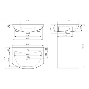 Раковина Santek Балтика 65