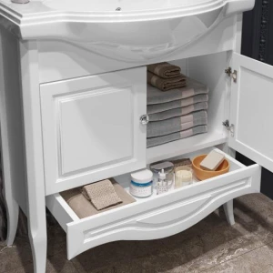 Тумба под раковину Opadiris Брунелла 80, цвет белый матовый