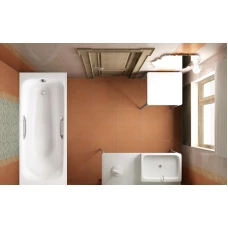 Чугунная ванна Jacob Delafon Melanie 170x70 E2925 с отверстиями для ручек