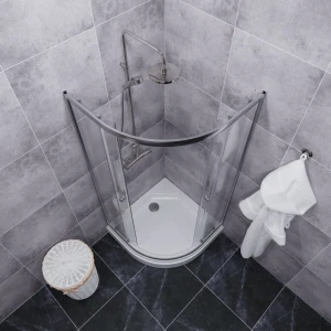 Душевой уголок Triton Альфа-Хром 90х90 стекло прозрачное