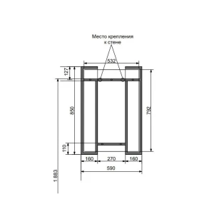 Зеркало Эстет Comfort Loft 60 ФР-00003603