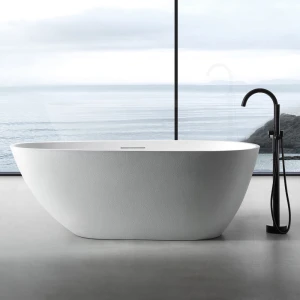 Ванна из искусственного камня ABBER Dortmund AM9911 170х75 белая матовая