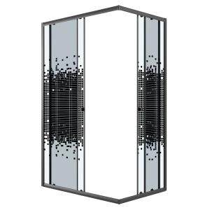 Душевое ограждение Niagara Eco NG-1012-14QBLACK 120х80