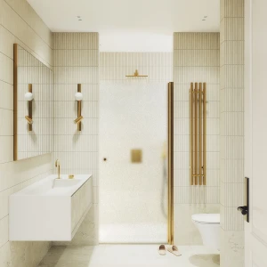 Душевая дверь в нишу Maybah Glass на монопетле 80х198 MGD-808-3 Сатин