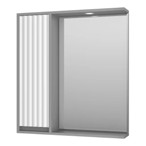 Зеркальный шкаф Brevita Balaton 75 левый (белый, серый)