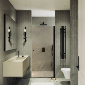 Душевая дверь в нишу Maybah Glass на монопетле 80х198 MGD-804-6 Бронза