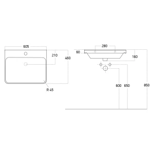 Раковина Dreja Luxury 60