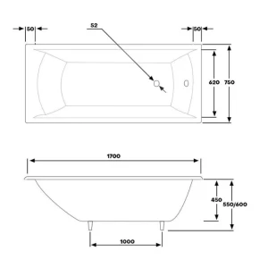 Чугунная ванна Byon Milan 170x75 V0000083