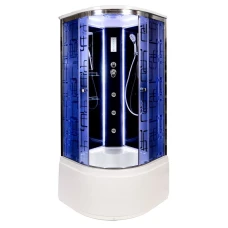 Душевая кабина AvaCan BM 4510 black с LED-подсветкой и гидромассажем 100x100