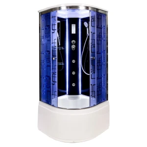 Душевая кабина AvaCan BM 4510 black с LED-подсветкой и гидромассажем 100x100