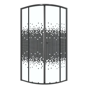 Душевое ограждение Niagara Eco NG-1007-14BLACK 90х90