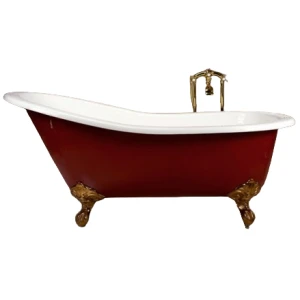 Чугунная ванна Magliezza Gracia Red 170x76 ножки бронза