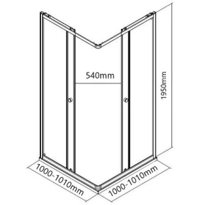 Душевой уголок Maybah Glass 100х100 MGY-1331-5 Графит матовый