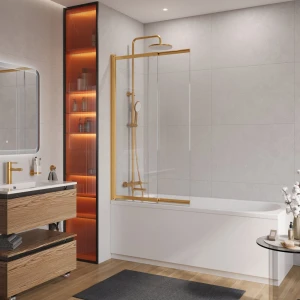 Шторка на ванну Cezares Slider VF 11 80x150 стекло прозрачное