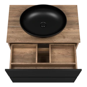 Тумба под раковину Brevita Dakota 80 (черная)