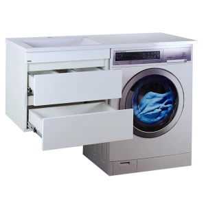 Тумба под раковину Misty Фостер 55 с 2 ящиками под стиральную машину подвесная