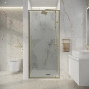 Дверь в нишу Niagara Nova NG-45-8ASG 80х195 золото сатин, стекло прозрачное