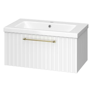 Тумба под раковину Brevita Alicante 80 подвесная (белая)