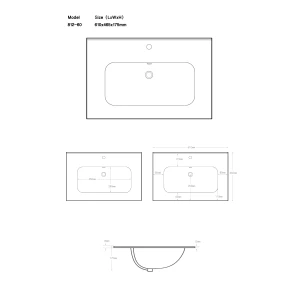 Раковина-столешница La Fenice Slim Line 60