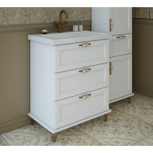 Тумба с раковиной Эстет Bali Classic 80 3 ящика, белая