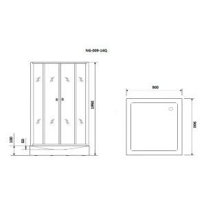 Душевой уголок Niagara Eco NG-009-14Q 90х90