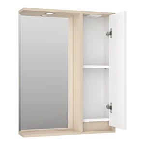 Зеркальный шкаф Brevita Balaton 65 правый (белый, бежевый)