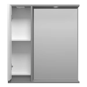 Зеркальный шкаф Brevita Balaton 75 левый (белый, серый)