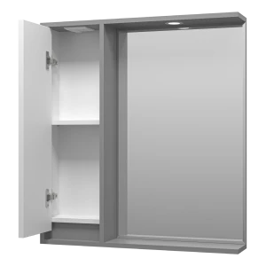 Зеркальный шкаф Brevita Balaton 75 левый (белый, серый)