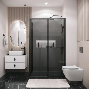 Душевой уголок Grossman Style 120.K33.05.1290.21.10 120х90 черный