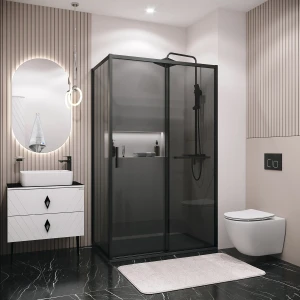 Душевой уголок Grossman Style 120.K33.05.1280.21.10 120х80 черный