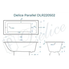 Ванна чугунная Delice Parallel 170х80 DLR220502