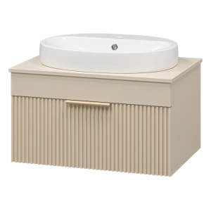 Тумба под раковину Brevita Enfida 70 подвесная (бежевая)