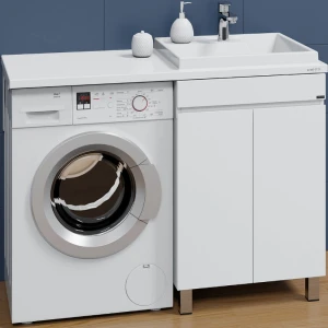 Тумба под раковину СанТа Марс 59 под стиральную машину, двери