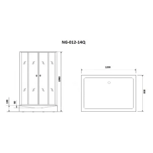 Душевой уголок Niagara Eco NG-012-14Q BLACK120х80