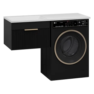 Тумба под раковину Brevita Enfida 60 под стиральную машину подвесная (черная)