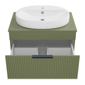 Тумба под раковину Brevita Enfida 70 подвесная (зеленая)