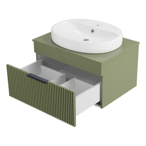 Тумба под раковину Brevita Enfida 70 подвесная (зеленая)
