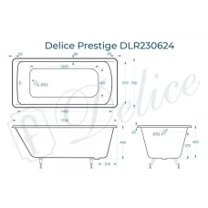 Ванна чугунная Delice Prestige 170х70 DLR230624