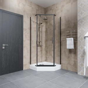 Душевой уголок Triton Дека-Блэк 100х100 стекло прозрачное