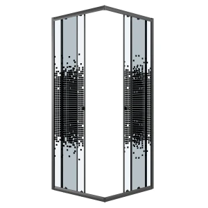 Душевое ограждение Niagara Eco NG-1009-14QBLACK 90х90