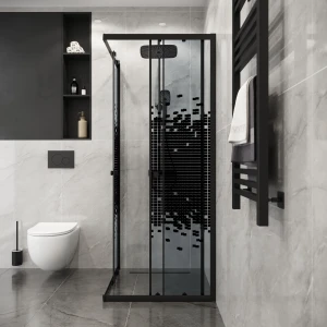 Душевое ограждение Niagara Eco NG-1009-14QBLACK 90х90