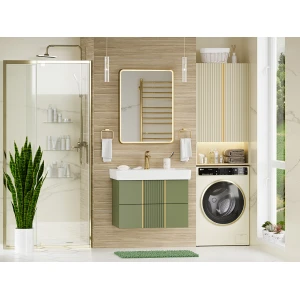 Тумба под раковину Brevita Vega 80 подвесная (зеленая)