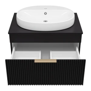 Тумба под раковину Brevita Enfida 70 подвесная (черная)