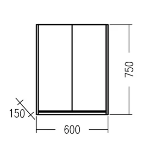 Шкаф СанТа Уран 60 над стиральной машиной, светлый